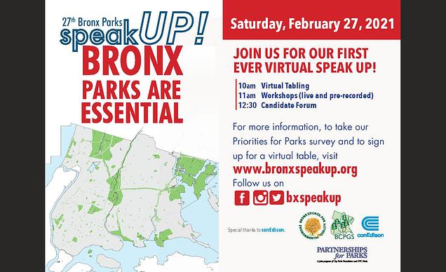 27th Bronx Parks Speakup from 10-11 AM